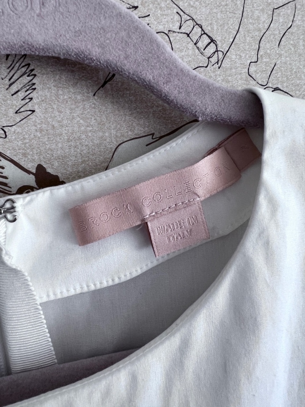 Brock collection white puff sleeve peplum blouse - Picture 3 of 12